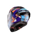 CABERG 2026 KASK INTEGRALNY Z BLENDĄ MODEL DRIFT EVO II NOBO KOLOR CZARNY MAT/CZERWONY FLUO/NIEBIESKI ROZMIAR XL