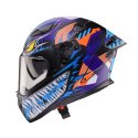 CABERG KASK INTEGRALNY Z BLENDĄ MODEL DRIFT EVO II NOBO KOLOR CZARNY MAT/CZERWONY FLUO/NIEBIESKI ROZMIAR M