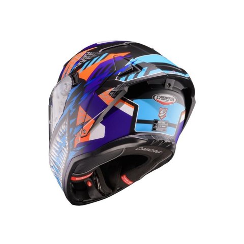 CABERG KASK INTEGRALNY Z BLENDĄ MODEL DRIFT EVO II NOBO KOLOR CZARNY MAT/CZERWONY FLUO/NIEBIESKI ROZMIAR M