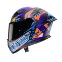 CABERG KASK INTEGRALNY Z BLENDĄ MODEL DRIFT EVO II NOBO KOLOR CZARNY MAT/CZERWONY FLUO/NIEBIESKI ROZMIAR M