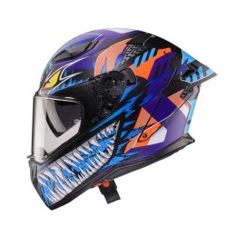 CABERG 2026 KASK INTEGRALNY Z BLENDĄ MODEL DRIFT EVO II NOBO KOLOR CZARNY MAT/CZERWONY FLUO/NIEBIESKI ROZMIAR S