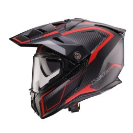 CABERG 2026 KASK OFFROAD / TRAIL / ADVENTURE DUOSPORT (DUAL) TANAMI CARBON GRAVITY KOLOR CZERWONY/SZARY ROZMIAR XL