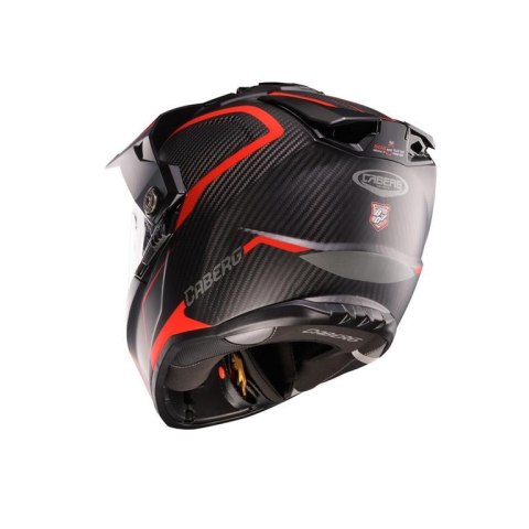 CABERG 2026 KASK OFFROAD / TRAIL / ADVENTURE DUOSPORT (DUAL) TANAMI CARBON GRAVITY KOLOR CZERWONY/SZARY ROZMIAR S
