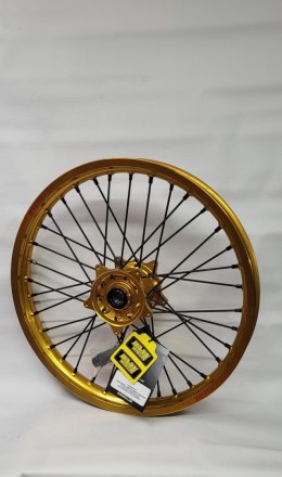 HAAN WHEELS (EXCEL) KOMPLETNE KOŁO PRZEDNIE 21 CALI 21 x 1.85 (OBRĘCZ EXCEL) YAMAHA XTZ 700 TENERE (690) '20-, ZŁOTA OBRĘCZ / CZ