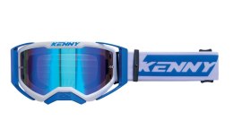 KENNY RACING GOGLE PERFORMANCE EVO 2 BLUE- MIRROR LENS - LUSTRO KOLOR NIEBIESKI/BIAŁY