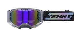 KENNY RACING GOGLE PERFORMANCE EVO 2 CLEAR SILVER MIRROR LENS-LUSTRO KOLOR SREBRNY/CZARNY