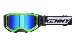 KENNY RACING GOGLE PERFORMANCE EVO 2 NEON GREEN MIRROR LENS-LUSTRO KOLOR ZIEOLNY FLUO/ BIAŁY/CZARNY