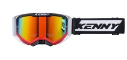 KENNY RACING GOGLE PERFORMANCE EVO 2 RED WHITE-CLEAR LENS- SZYBKA PRZEŹROCZYSTA KOLOR CZERWONY/BIAŁY/CZARNY