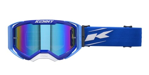 KENNY RACING GOGLE PERFORMANCE EVO 2 WHITE BLUE MIRROR-LUSTRO KOLOR BIAŁY/NIEBIESKI