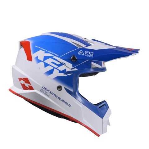 KENNY RACING KASK CROSS/ENDURO TRACK KID/JUNIOR/DZIECIĘCY GRAPHIC FOCUS PATRIOT KOLOR NIEBIESKI/BIAŁY/CZERWONY ROZMIAR S ( 47 - 