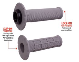 ODI MANETKI OFF ROAD HALF WAFFLE UNIVERSAL LOCK-ON GRIP SET KOLOR SZARY