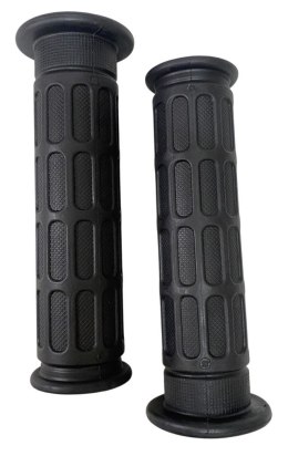 EMGO MANETKI (GRIPY) WZÓR HONDA 22+25MM DŁUGOŚĆ 128MM ( OEM: 53165-390-780, 53166-390-780) KOLOR CZARNY (BEZ OTWORU)