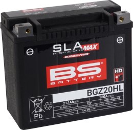 BS 2026/01 AKUMULATOR BGZ20HL MAX (FA) (YTX20HL,YTX20L-BS,YTX20HL-BS,YB18L-A) 12V 20AH 176X89X154 BEZOBSŁUGOWY - ZALANY (ZWIĘKSZ