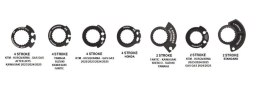 PROGRIP MANETKI PG809 OFF ROAD Z BLOKADĄ SCS LOCK-ON + 7 ADAPTERÓW ROLGAZU (22+25MM) KOLOR CZARNY CZERWONY DWUSKŁADNIKOWE HALF W