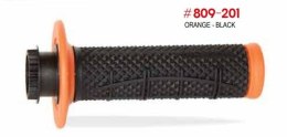 PROGRIP MANETKI PG809 OFF ROAD Z BLOKADĄ SCS LOCK-ON + 7 ADAPTERÓW ROLGAZU (22+25MM) KOLOR POMARAŃCZOWY CZARNY DWUSKŁADNIKOWE HA