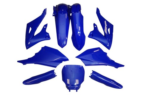 UFO KOMPLET PLASTIKÓW (FULL KIT) Z OSŁONAMI TELESKOPÓW (AMORTYZATORÓW) YAMAHA YZ 125 / 250 '22-'26 KOLOR NIEBIESKI - RESTYILING 