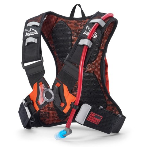 USWE CAMEL BAG MOTO HYDRO 3 FACTORY ORANGE KOLOR CZARNY/POMARAŃCZOWY MOTO/ROWER POJEMNOŚĆ 2L PŁYN (3L PLECAK + 2L PŁYN) - ZASTĘP