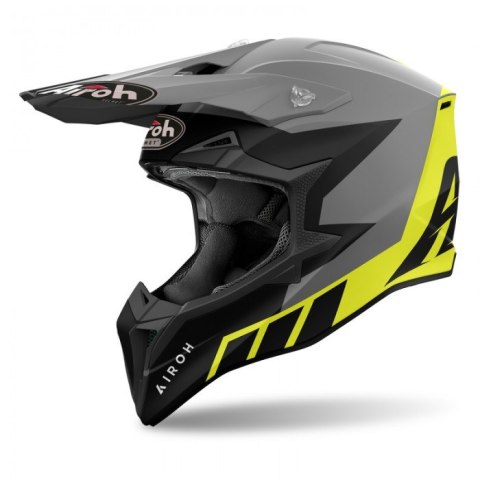 AIROH KASK CROSS / ENDURO / ATV / QUAD WRAAAP CONQUER KOLOR ŻÓŁTY FLUO/CZARNY/BIAŁY MAT ROZMIAR L