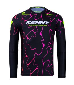 KENNY RACING KOSZULKA CROSS/ENDURO PERFORMANCE KID/JUNIOR/DZECIĘCE WAVE BLACK KOLOR CZARNY ROZMIAR XXS (7/9 LAT)