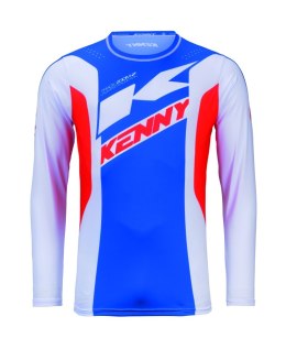 KENNY RACING KOSZULKA CROSS/ENDURO TRACK KID/JUNIOR/DZECIĘCE ZOOM PATRIOT KOLOR NIEBIESKI/CZERWONY/BIAŁY ROZMIAR XXS (7/9 LAT)