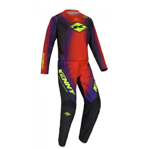 KENNY RACING SPODNIE CROSS/ENDURO TRACK FOCUS RED KOLOR CZERWONY ROZMIAR XL (36)