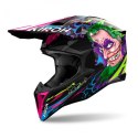 AIROH KASK CROSS / ENDURO / ATV / QUAD WRAAAP MUSIC KOLOR CZARNY/ZIELONY/FIOLETOWY ROZMIAR L