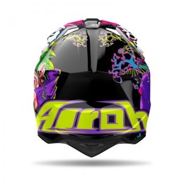 AIROH KASK CROSS / ENDURO / ATV / QUAD WRAAAP MUSIC KOLOR CZARNY/ZIELONY/FIOLETOWY ROZMIAR L