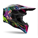 AIROH KASK CROSS / ENDURO / ATV / QUAD WRAAAP MUSIC KOLOR CZARNY/ZIELONY/FIOLETOWY ROZMIAR L