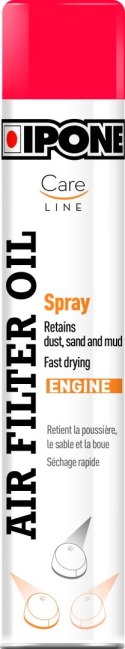IPONE SPRAY AIR FILTER OIL PŁYN (OLEJ) DO NASĄCZANIA FILTRÓW POWIETRZA W SPRAY'U 750ML (CARELINE) (12) KARTON 12 SZTUK