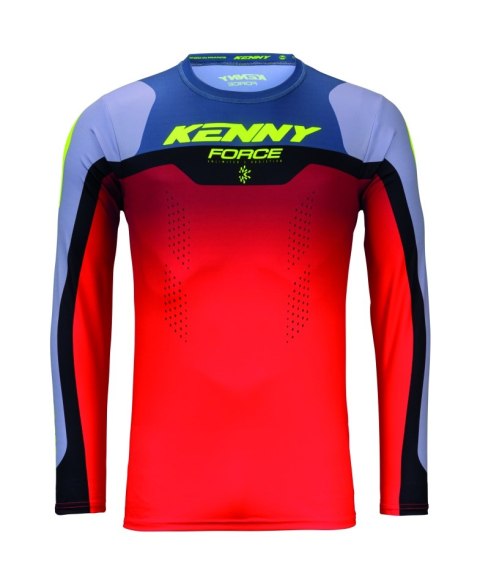 KENNY RACING KOSZULKA CROSS/ENDURO FORCE BEACH GREY/RED KOLOR CZERWONY/SZARY ROZMIAR L