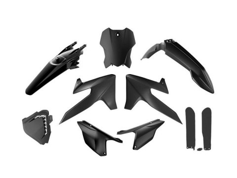 RACETECH (RTECH) KOMPLET PLASTIKÓW Z OSŁONAMI TELESKOPÓW TRIUMPH TF 250 X '24-'26, TF 450 RC '25-'26 KOLOR CZARNY