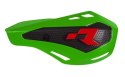 RACETECH (RTECH) OSŁONY RĄK (HANDBARY) HP1 KOLOR ZIELONY (Z MOCOWANIAMI Z OSŁONAMI POMP SPRZĘGŁA I HAMULCA NISSIN)