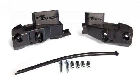 RACETECH (RTECH) OSŁONY RĄK (HANDBARY) HP1 KOLOR ZIELONY (Z MOCOWANIAMI Z OSŁONAMI POMP SPRZĘGŁA I HAMULCA NISSIN)