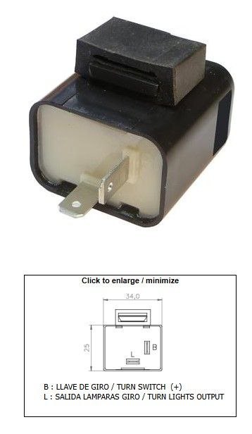 DZE PRZERYWACZ KIERUNKOWSKAZÓW UNIWERSALNY (12V 2+2 10W)