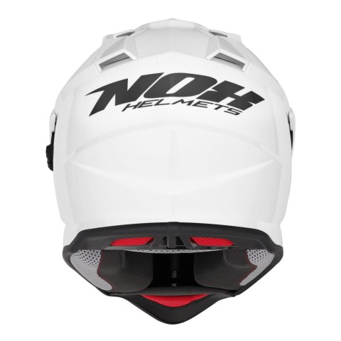NOX KASK OFFROAD / TRAIL DUOSPORT (DUAL) N312 SOLID Z SZYBKĄ I BLENDĄ KOLOR BIAŁY POŁYSK ROZMIAR S