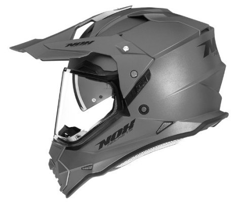 NOX KASK OFFROAD / TRAIL DUOSPORT (DUAL) N312 SOLID Z SZYBKĄ I BLENDĄ KOLOR TYTANOWT MAT ROZMIAR S