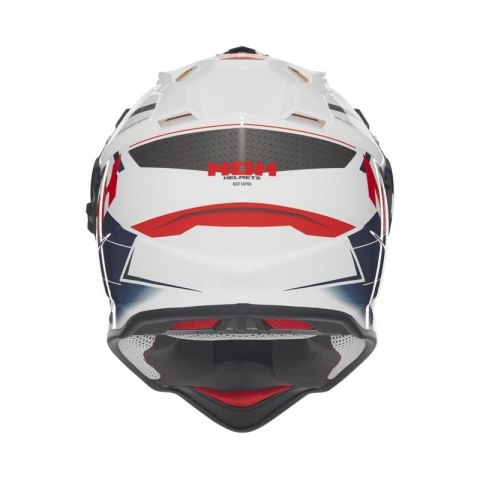 NOX PROMOCJA KASK OFFROAD / TRAIL DUOSPORT (DUAL) N312 TRACK Z SZYBKĄ I BLENDĄ KOLOR CZERWONY/BIAŁY ROZMIAR L