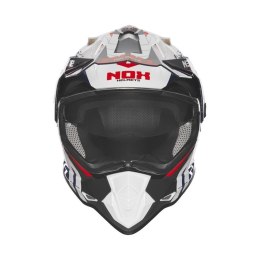 NOX PROMOCJA KASK OFFROAD / TRAIL DUOSPORT (DUAL) N312 TRACK Z SZYBKĄ I BLENDĄ KOLOR POMARAŃCZOWY/ZIELONY (KHAKI) ROZMIAR L