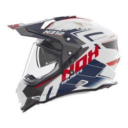 NOX PROMOCJA KASK OFFROAD / TRAIL DUOSPORT (DUAL) N312 TRACK Z SZYBKĄ I BLENDĄ KOLOR SZARY/ŻÓŁTY FLUO ROZMIAR XL