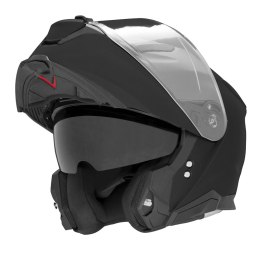 NOX KASK SZCZĘKOWY (FLIP-UP) Z BLENDĄ N967 CONQUER KOLOR CZARNY MAT/SREBRNY ROZMIAR XL (PINLOCK DO TEGO MODELU - FILMPINLOCK70DK