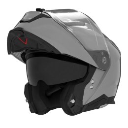 NOX KASK SZCZĘKOWY (FLIP-UP) Z BLENDĄ N967 SOLID KOLOR SZARY POŁYSK ROZMIAR XXL (PINLOCK DO TEGO MODELU - FILMPINLOCK30DKS166)
