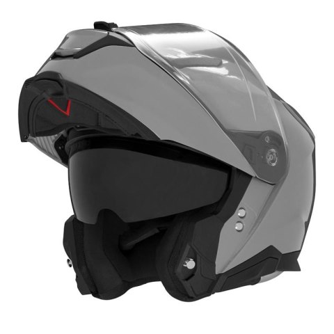 NOX KASK SZCZĘKOWY (FLIP-UP) Z BLENDĄ N967 SOLID KOLOR SZARY POŁYSK ROZMIAR XXL (PINLOCK DO TEGO MODELU - FILMPINLOCK30DKS166)