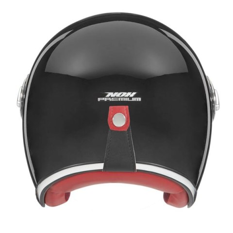 NOX PREMIUM KASK OTWARTY JET HERITAGE SOLID KOLOR CZARNY POŁYSK ROZMIAR S