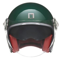 NOX PREMIUM KASK OTWARTY JET HERITAGE SOLID KOLOR ZIELONY POŁYSK ROZMIAR M