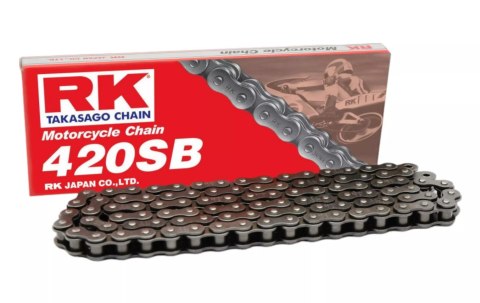 RK ŁAŃCUCH NAPĘDOWY 420SB-120 ZAPINKA (CL) W ZESTAWIE KOLOR STANDARD (POJEMNOŚĆ: DO 125 CCM) (18,5 KN)
