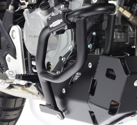 CROSSPRO GMOLE ALUMINIOWE DOLNE OSŁONY SILNIKA I CHŁODNIC CF MOTO 450 MT '24 KOLOR CZARNY (KOMPATYBILNE Z ORYGINALNĄ PŁYTĄ)