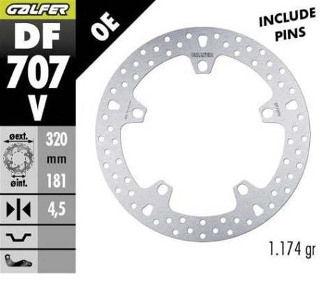 GALFER TARCZA HAMULCOWA PRZÓD BMW F 800R/S/ST/GT '09-; F 900XR '20-; R 850R/RT '04; R 1100S '01-; R 1100/1500/1200/1250S/R/RT/S/