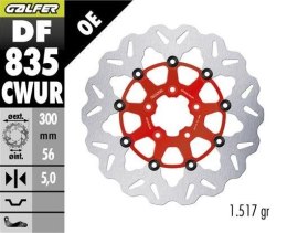 GALFER TARCZA HAMULCOWA PRZÓD HARLEY-DAVIDSON (300X56X5) PŁYWAJĄCA KOLOR CZERWONY