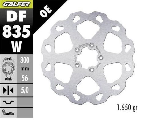 GALFER TARCZA HAMULCOWA PRZÓD HARLEY-DAVIDSON (300X56X5) (W FIXED)