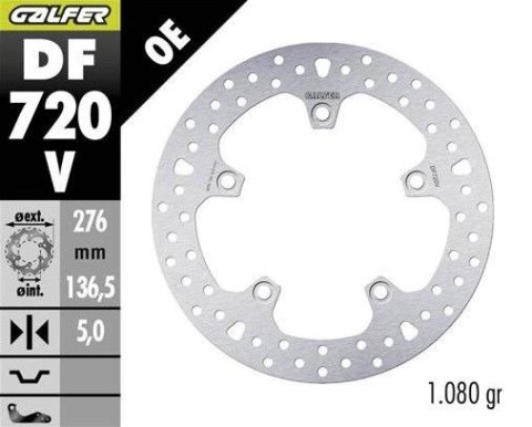 GALFER TARCZA HAMULCOWA TYŁ BMW R 1200GS ADVENTURE '13-; R 1200GS/R/RS/RT '13-; 1250GS ADVENTURE '19-; R1250 GS/R/RS/RT '19 (ROU